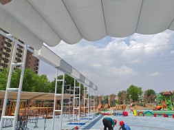 幼儿园电动遮阳帘